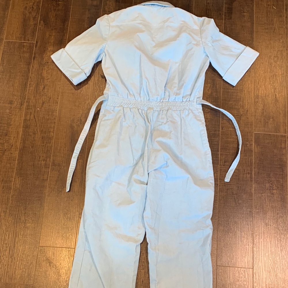 Vintage 1970’s Powder Blue Corduroy Jumpsuit - Picture 3 of 16